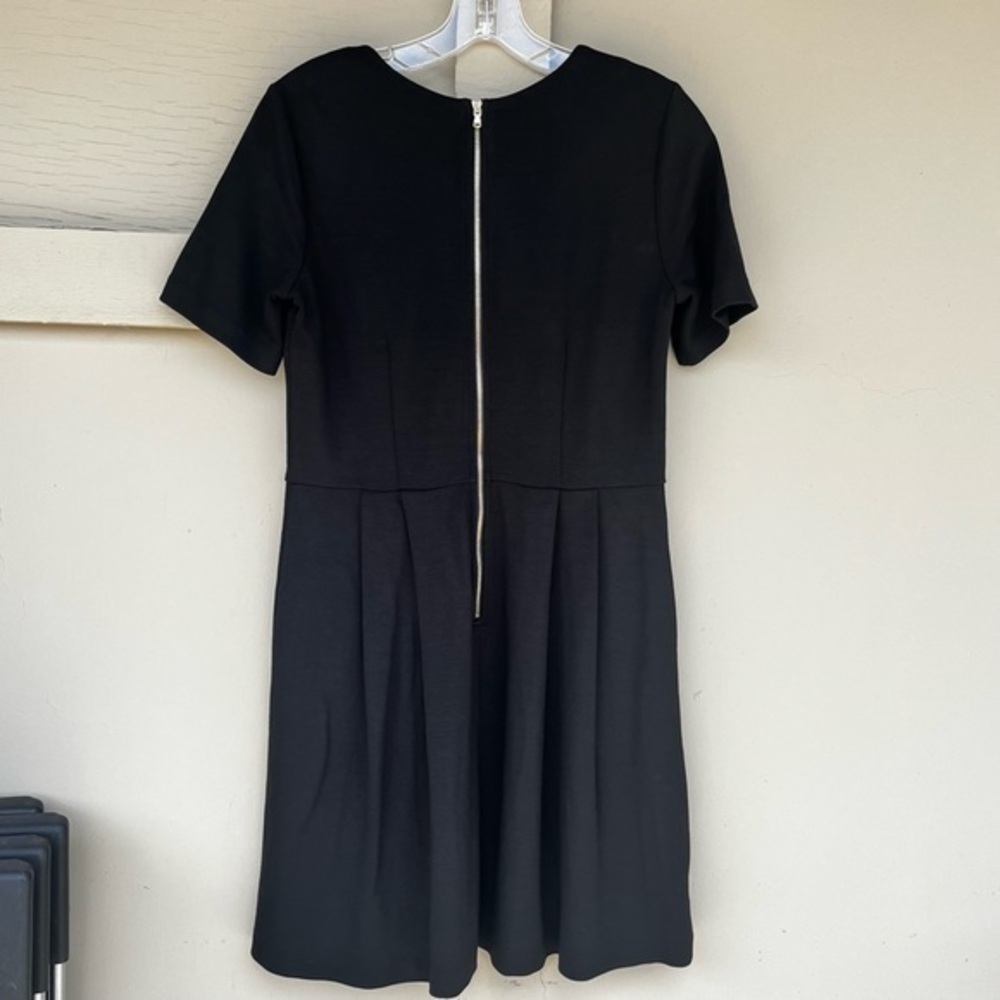 Ann Taylor LOFT Black Casual Dress Size 6P Petite Short Sleeve Knee Length - Picture 5 of 8